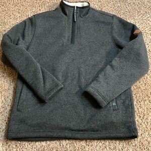 ORVIS. Pullover.  Medium. Gray and Black.  Fleece lined